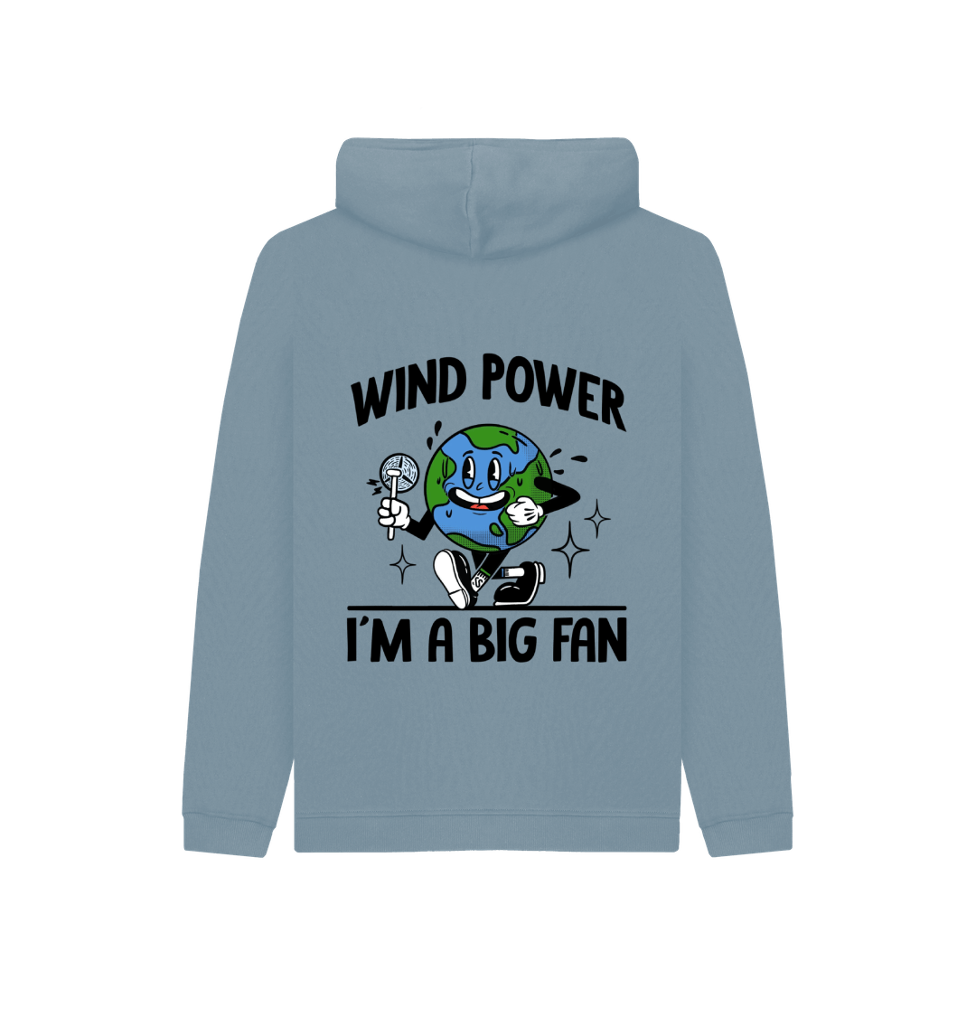 Stone Blue Kids Wind Power Hoodie