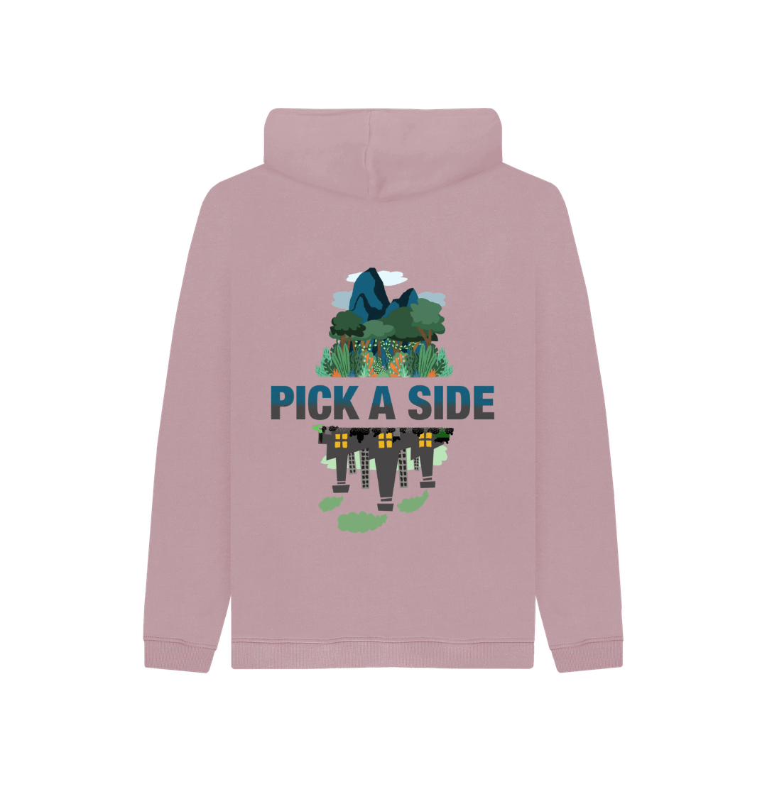 Mauve Kids Pick A Side Hoodie