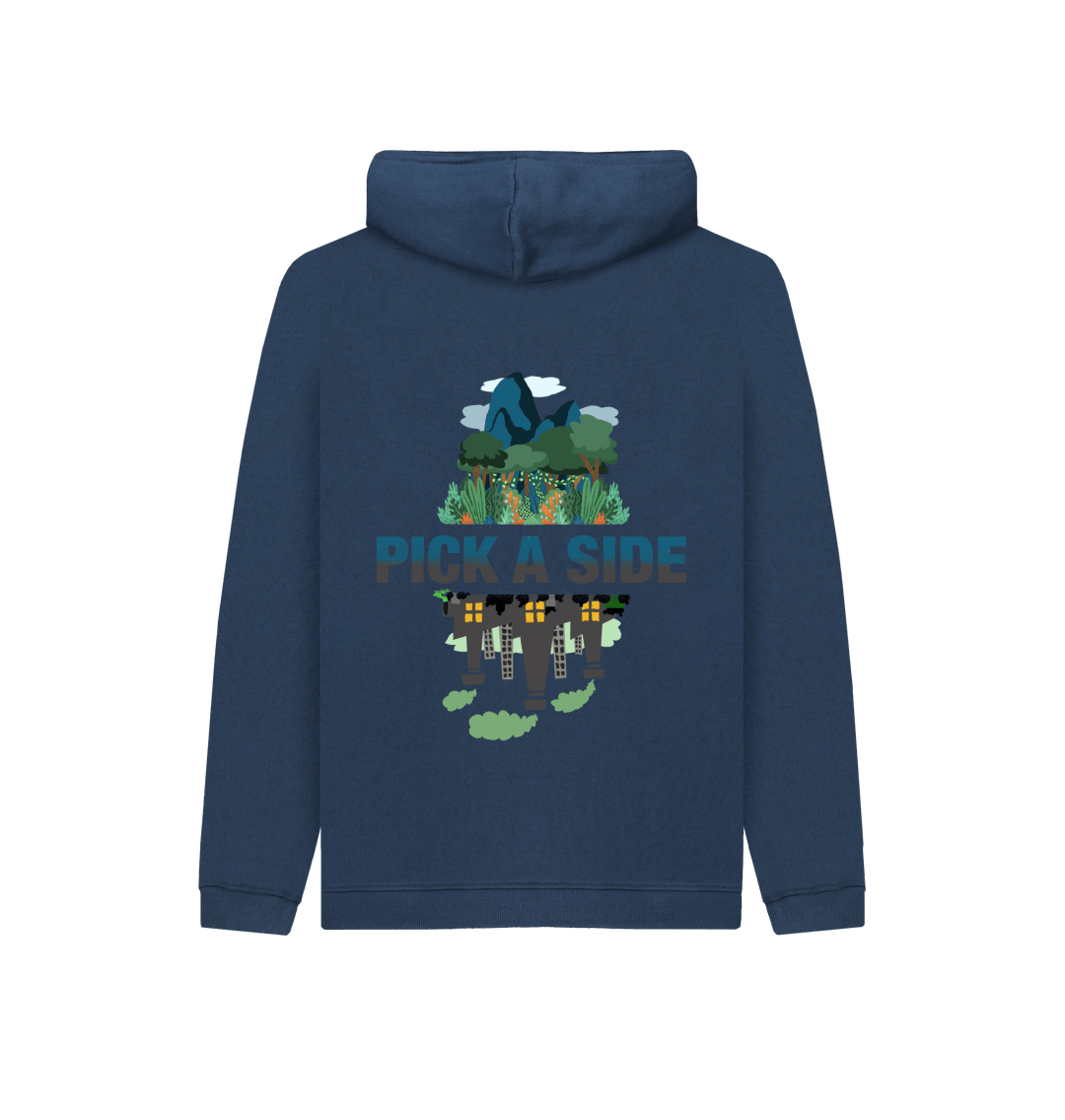 Navy Blue Kids Pick A Side Hoodie