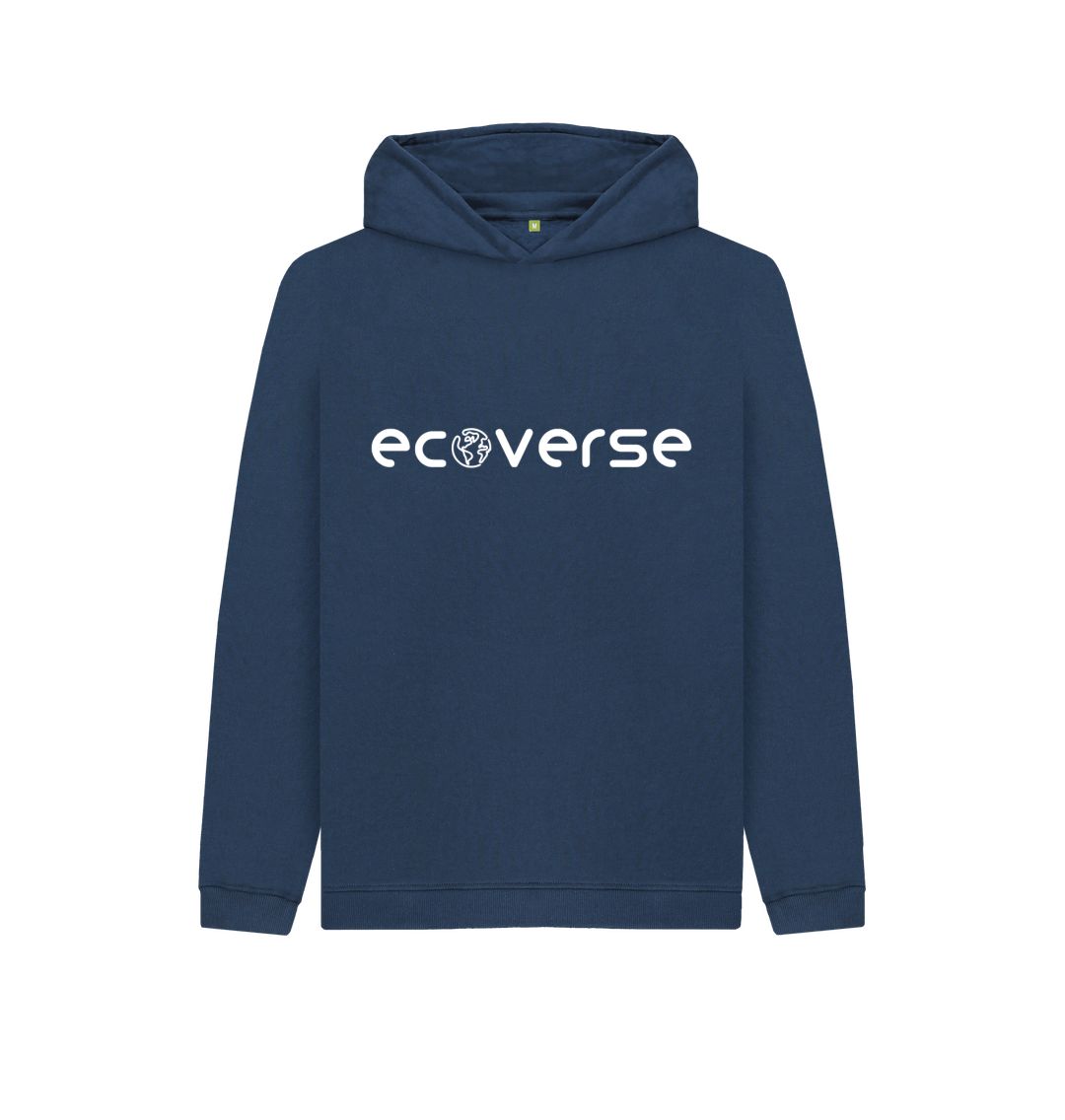 Navy Blue Kids Iconic Eco Hoodie