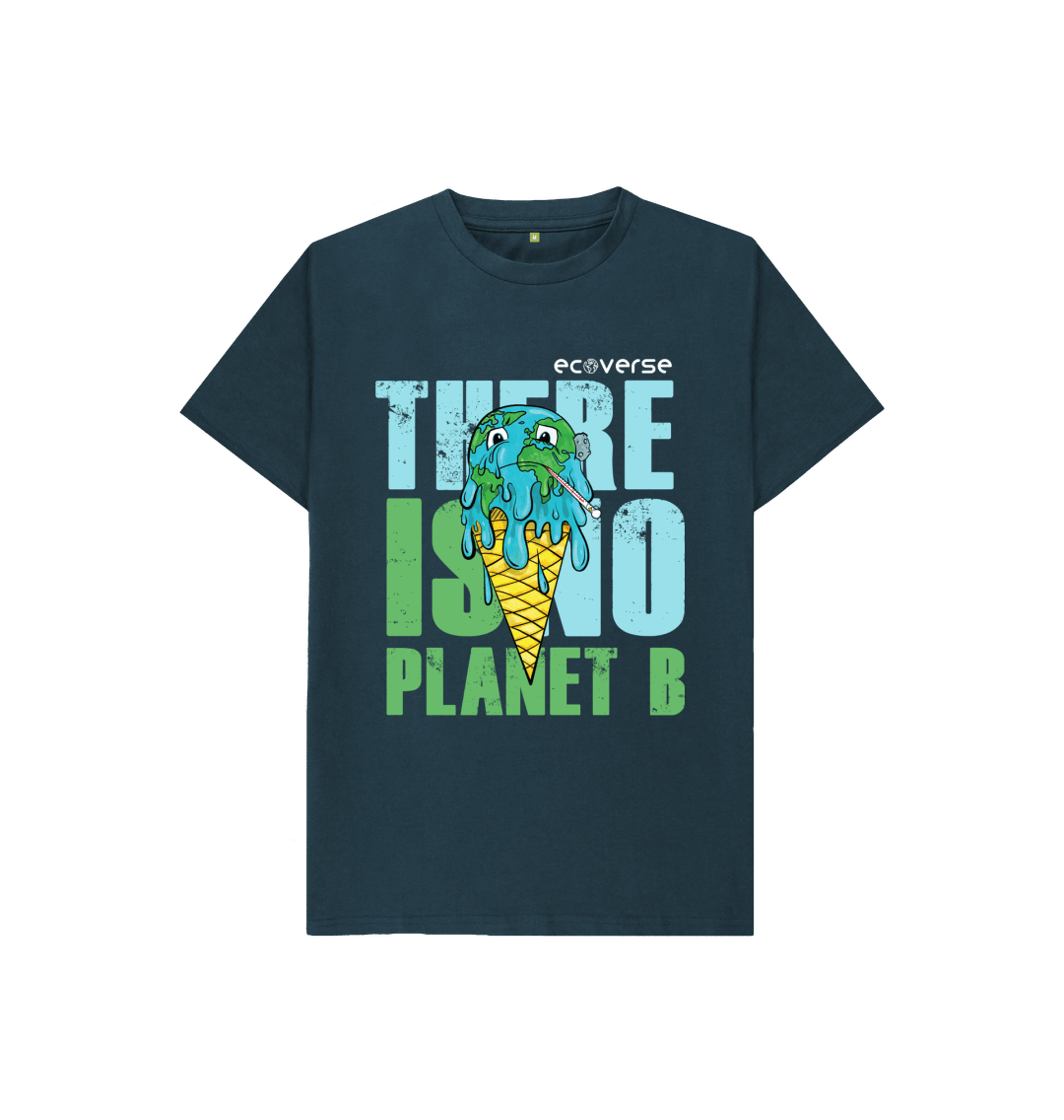 Denim Blue Kids There Is No Planet B Tee
