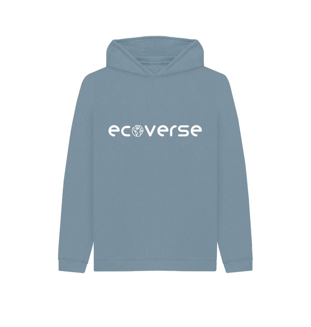 Stone Blue Kids Iconic Eco Hoodie