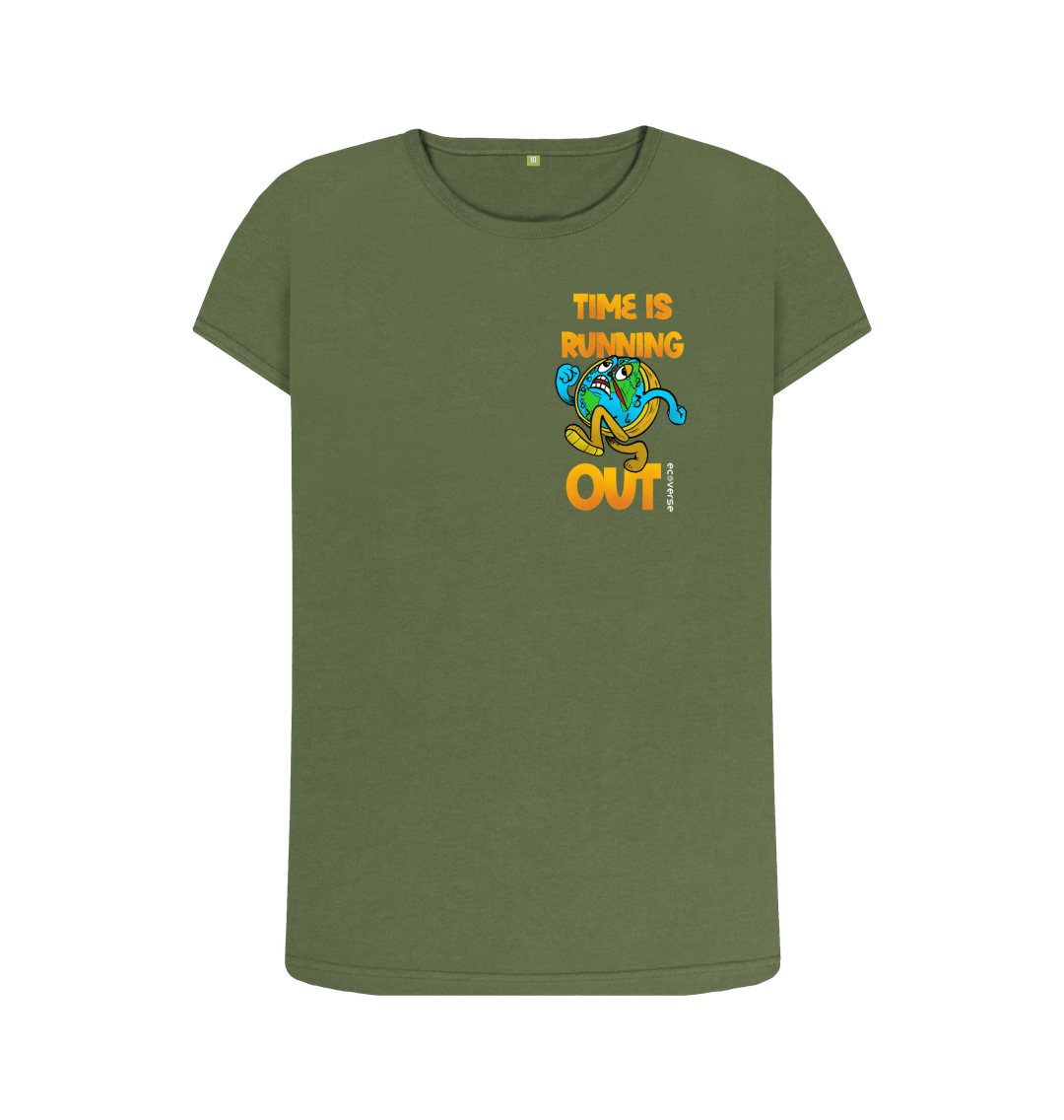 Khaki Women's Time Is Running Out Tee
